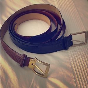 2 Genuine lizard belts.